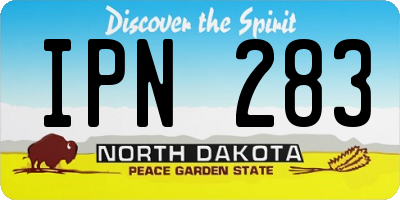 ND license plate IPN283