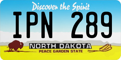 ND license plate IPN289