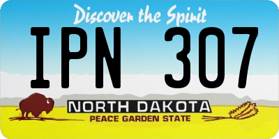 ND license plate IPN307