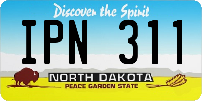 ND license plate IPN311