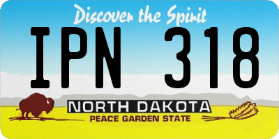 ND license plate IPN318