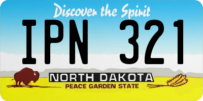 ND license plate IPN321