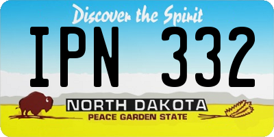 ND license plate IPN332