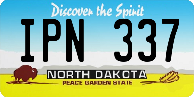 ND license plate IPN337