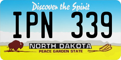 ND license plate IPN339