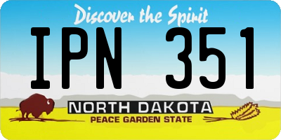 ND license plate IPN351