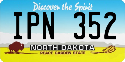 ND license plate IPN352