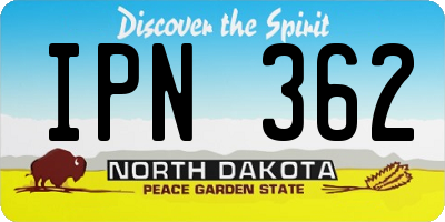 ND license plate IPN362