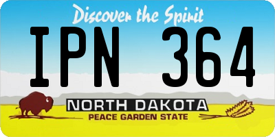 ND license plate IPN364