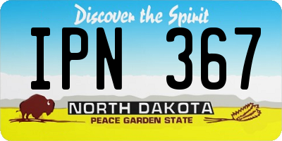 ND license plate IPN367