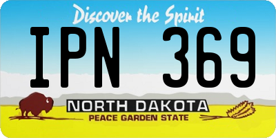 ND license plate IPN369