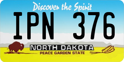 ND license plate IPN376