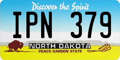 ND license plate IPN379