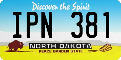 ND license plate IPN381