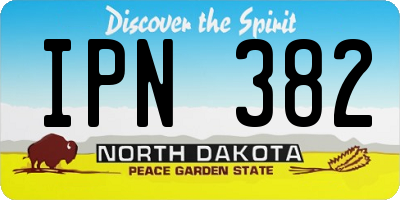 ND license plate IPN382