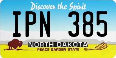ND license plate IPN385