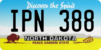 ND license plate IPN388