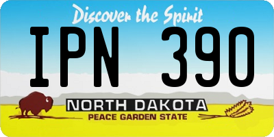 ND license plate IPN390