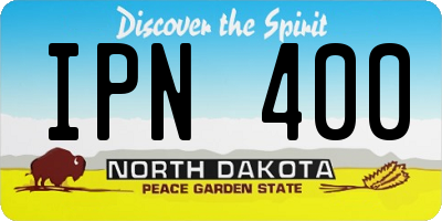 ND license plate IPN400
