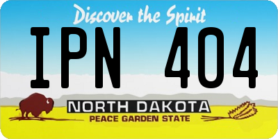 ND license plate IPN404