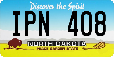ND license plate IPN408