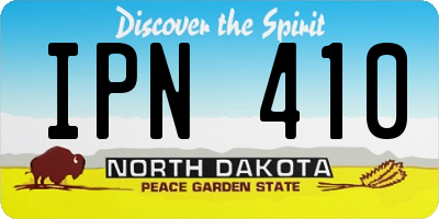 ND license plate IPN410