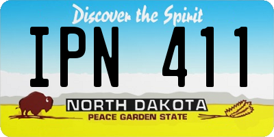 ND license plate IPN411