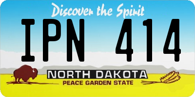 ND license plate IPN414