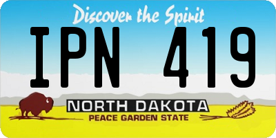 ND license plate IPN419