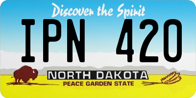 ND license plate IPN420