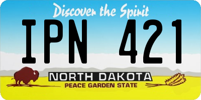 ND license plate IPN421