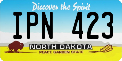 ND license plate IPN423