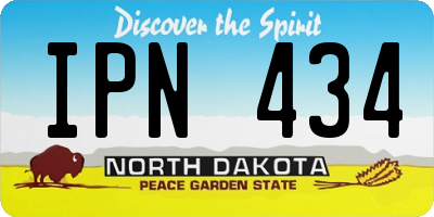 ND license plate IPN434