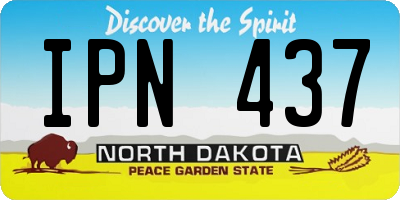 ND license plate IPN437