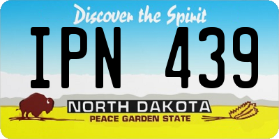ND license plate IPN439