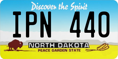 ND license plate IPN440