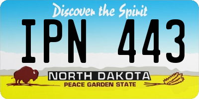 ND license plate IPN443
