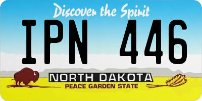 ND license plate IPN446