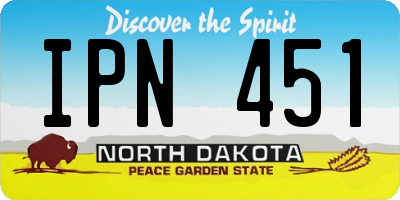 ND license plate IPN451