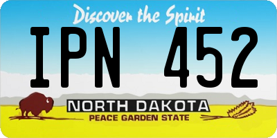 ND license plate IPN452