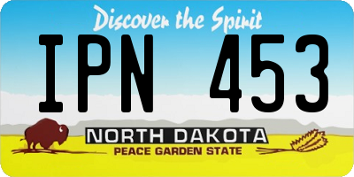 ND license plate IPN453