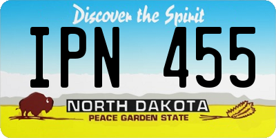 ND license plate IPN455