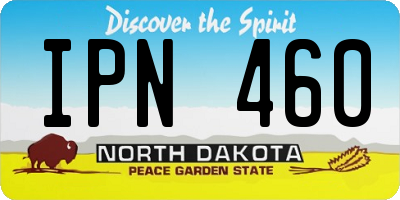 ND license plate IPN460