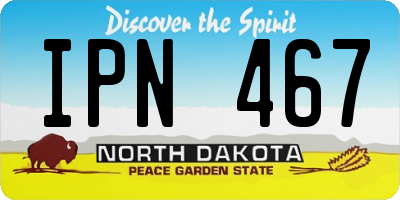 ND license plate IPN467