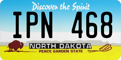 ND license plate IPN468
