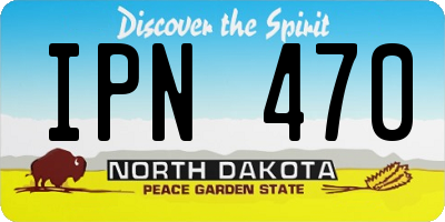 ND license plate IPN470
