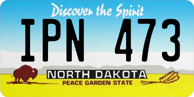 ND license plate IPN473