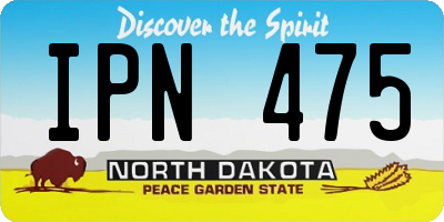 ND license plate IPN475