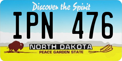 ND license plate IPN476