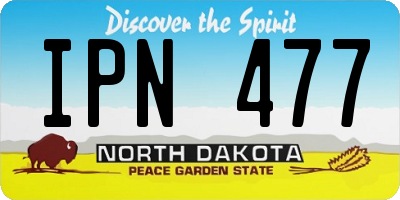 ND license plate IPN477